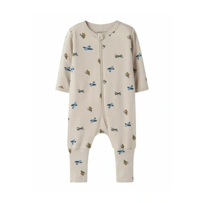 Image of Name it Flugzeug Jumpsuit for kids, Size: 0m, Peyote