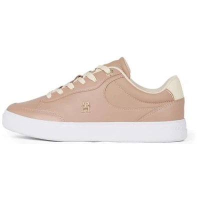 Image of Tommy Hilfiger Essential CHIC Court Trainers, Women&#039;s, Size: 7, Claystone Leather