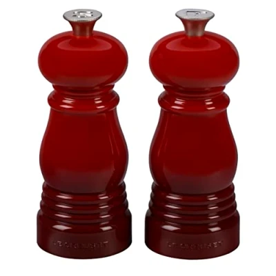Image of Le Creuset Mini Salt and Pepper Set Cerise 12 cm