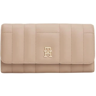 Image of Tommy Hilfiger Feminine FLAP Wallet, Women&#039;s, Size: ONE, Coastal taupe