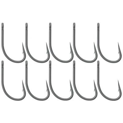 Image of RidgeMonkey Ape X Straight Point Barbed 8 Carp hooks