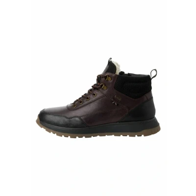Image of s.Oliver Laceup ankle boots, Men&#039;s, Size: 8, Dark brown Leather and textile