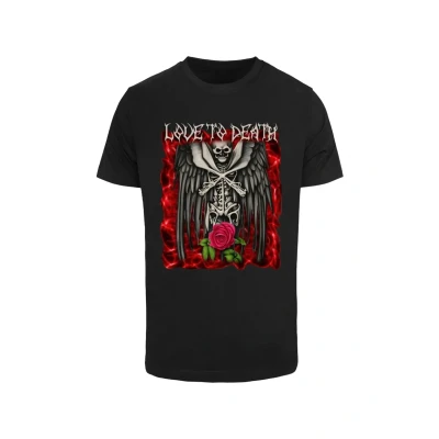Image of Mister TEE LOVE TO Death Print Tshirt, Men&#039;s, Size: Medium, Black