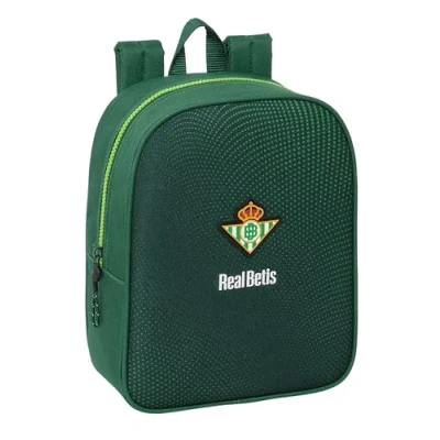 Image of Safta Real Betis Balompié Nursery Backpack, Adaptable to Cart, Easy Cleaning, Ideal for Children of Different Ages, Comfortable and Versatile, Quality Resistance, 22 x 10 27 cm, Green,