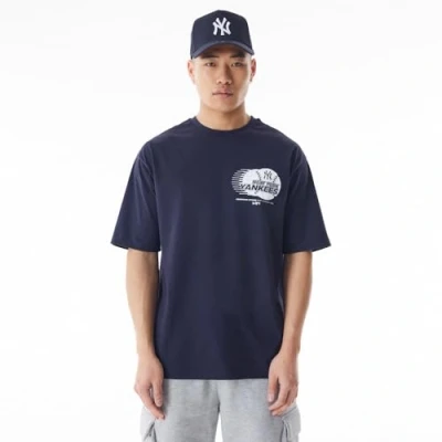 Image of NEW Era MLB YORK Yankees Oversize TEE Club wear, Men&#039;s, Size: Small, Navy/white