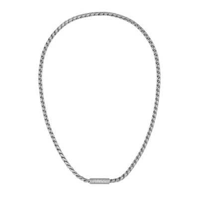 Image of BOSS Doran Necklace silvercoloured, Men&#039;s, Size: One Size, Silver coloured