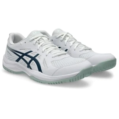 Image of Asics Upcourt Handball shoes, Men&#039;s, Size: 7, White/tranquil teal shoes