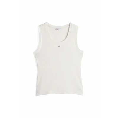 Image of Tommy Jeans Essential TANK Top, Women&#039;s, Size: 16, Ecru