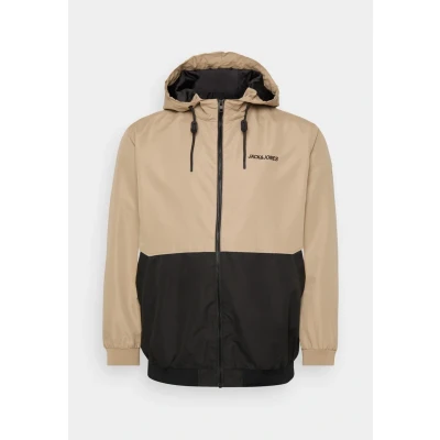 Image of JACK &amp; JONES Men&#039;s Jjerush Hood Bomber Noos Pls Jacket, Coriander, 3XL