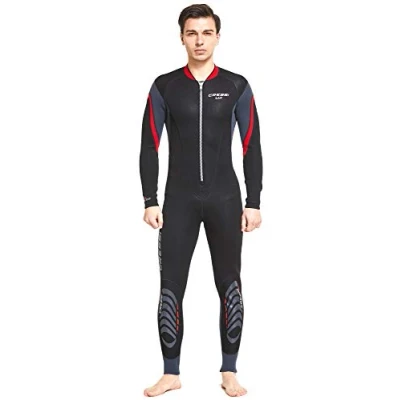 Image of Cressi Men&#039;s Lui Man Monopiece 2.5mm All In One Wetsuit Premium Neoprene High Stretch for Men s, Black Red, XXL 6 UK