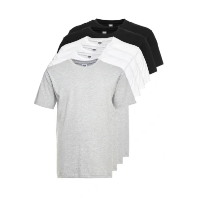 Image of Urban Classics TEE 6PACK Basic Tshirt, Men&#039;s, Size: 3XL, White/white/white/black/black/grey
