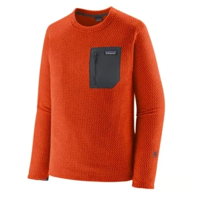 Image of Patagonia AIR CREW Fleece jumper, Men&#039;s, Size: Medium, Pollinator orange