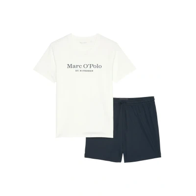 Image of Marc O&#039;Polo SET Pyjama set, Men&#039;s, Size: Small, White cotton dark navy