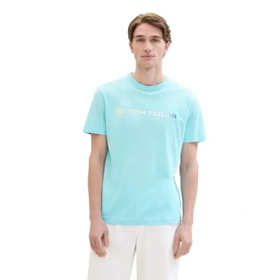 Image of TOM Tailor MIT LOGO Print Tshirt, Men&#039;s, Size: 3XL, Caribbean turquoise