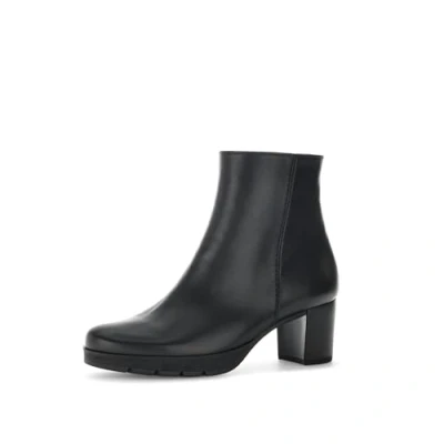 Image of Gabor Comfort Platform ankle boots, Women&#039;s, Size: 4, Schwarz (mel.) Leather