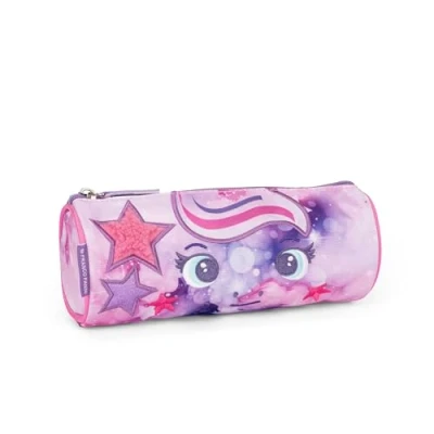 Image of Franco Cosimo Panini MOFU Official School Pencil Case, Tombolino Lightweight and Compact, Easy to Carry Store in Backpack, with Practical Zip Closure, 22 x 8 cm, Purple, lilac,