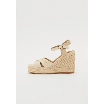 Image of TOM Tailor Platform sandals, Women&#039;s, Size: 7, Offwhite Textile