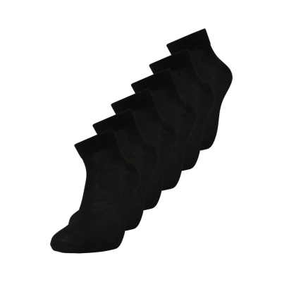 Image of Fila Quarter Plain 6 PACK Socks, Size: 3 5, Black
