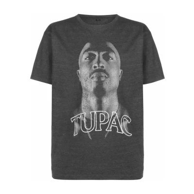 Image of Upscale by Mister Tee Tupac Print Tshirt, Men&#039;s, Size: XS, Black