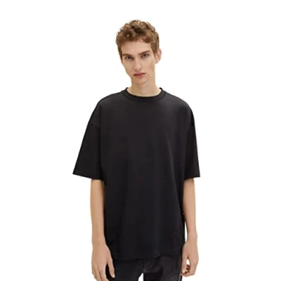 Image of TOM Tailor Denim Oversized Basic Tshirt, Men&#039;s, Size: Small, Black
