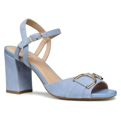 Image of Geox D NEW Eraklia Sandals, Women&#039;s, Size: 6, Light blue Textile