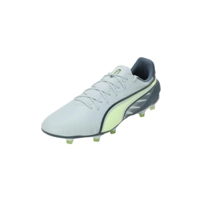 Image of Puma KING Match FG/AG Moulded stud football boots, Men&#039;s, Size: 12, Frosted dew/fizzy apple/gray skies Imitation leather/ textile