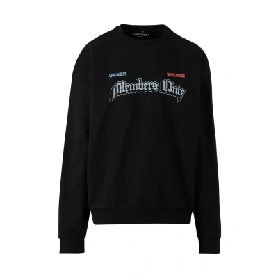 Image of Upscale by Mister Tee ONLY Members Crewneck Sweatshirt, Men&#039;s, Size: Large, Black