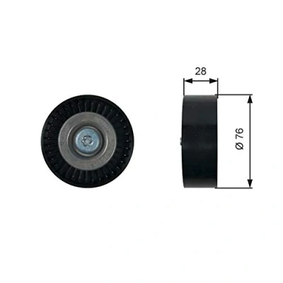 Image of Deflection/Guide Pulley, v ribbed belt GATES T36423