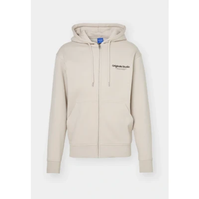 Image of JACK &amp; JONES Male Hooded Jacket Printed Jacket, moonbeam, M