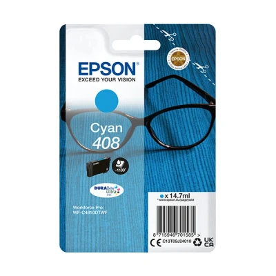 Image of Epson Genuine Ink Singlepack Cyan 408 DURABrite Ultra