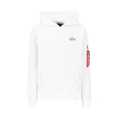 Image of Alpha Industries Signature Hoody Sweatshirt, Men&#039;s, Size: XXL, White