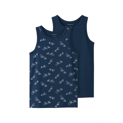Image of NAME IT Boys Nkmtank Top 2P Titan Skater Noos, titanium, numeric_110