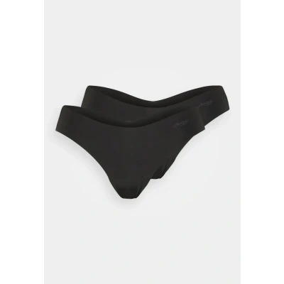 Image of Sloggi Hipstring 2 PACK Thong, Women&#039;s, Size: XS, Black