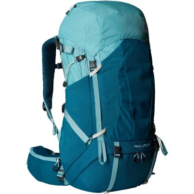 Image of The North Face Trail LITE 50 Backpack, Women&#039;s, Size: M/L, Reef waters blue/ coral