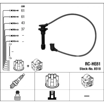 Image of NGK 8518 Ignition Cable Set