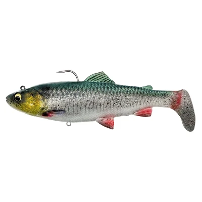 Image of Savage Gear 4D Trout Rattle Shad 17cm 80gr Medium Sinking Green Silver