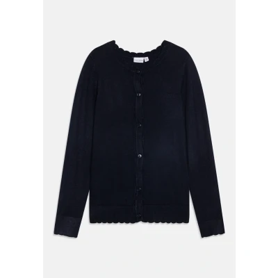 Image of NAME IT A/S Girl&#039;s Nkfvamone LS Knit Card K Noos Cardigan Sweater, Dark Sapphire, 158 164