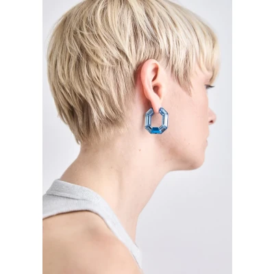 Image of Swarovski Lucent HOOP Earrings, Women&#039;s, Size: One Size, Blue