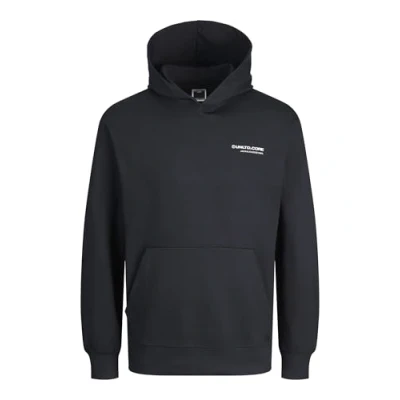 Image of Jack &amp; Jones Jcoaero Print HOOD Hoodie, Men&#039;s, Size: Small, Black