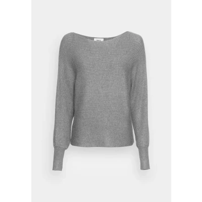 Image of ONLY Women&#039;s Onladaline Life L/S Short Pullo KNT Noos Pullover Sweater, Medium Grey Melange, M