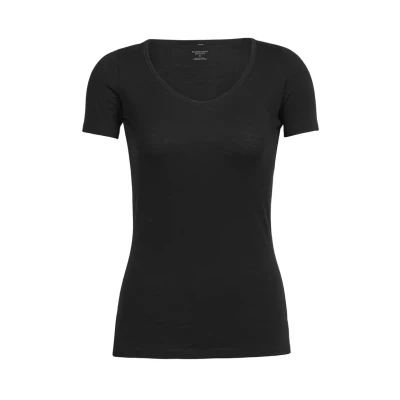 Image of Icebreaker Siren SS Sweetheart Undershirt, Women&#039;s, Size: Small, Black