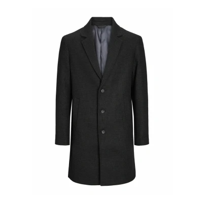 Image of Jack &amp; Jones Eharrison Short coat, Men&#039;s, Size: Small, Dark grey melange