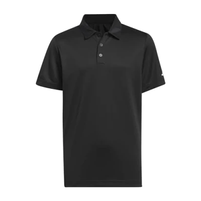 Image of adidas Performance Short Sleeve Polo shirt for kids, Size: 7 8y, Black