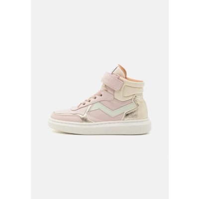 Image of Bisgaard MIO Hightop trainers for kids, Size: 5, Baby rose Leather and textile