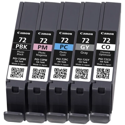 Image of Canon PGI 72 5 Original Ink Cartridge Multipack PBK/GY/PM/PC/CO for Pixma Printer PRO10 PRO10S