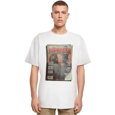 Image of Upscale by Mister Tee Unisex Magazine Print Tshirt, Size: XS, White