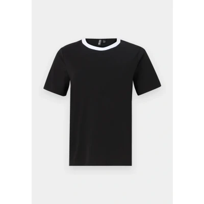 Image of Pieces Pcria Solid TEE Basic Tshirt, Women&#039;s, Size: XS, Black