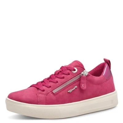 Image of Tamaris Comfort Trainers, Women&#039;s, Size: 3, Fuxia nubuc Leather/synthetics