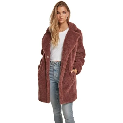 Image of Urban Classics Curvy Winter coat, Women&#039;s, Size: 3XL, Burgundy