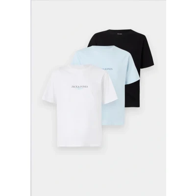 Image of JACK &amp; JONES Men&#039;s Jorbillyburg Tee Ss Cn 3Pk Mp FST (Pack of 3), black, XS